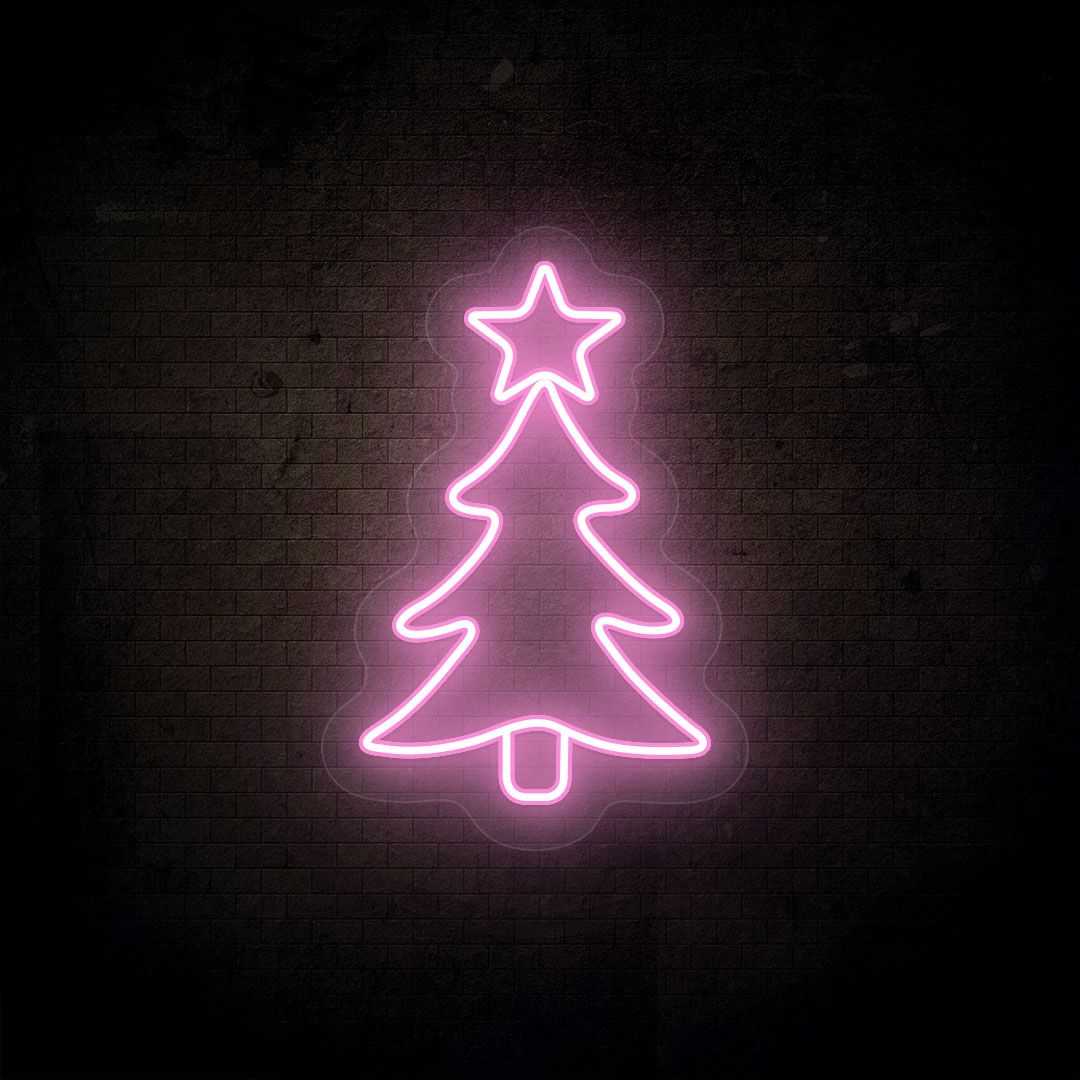 Christmas Tree Neon Sign | CNUS000083 | Pink