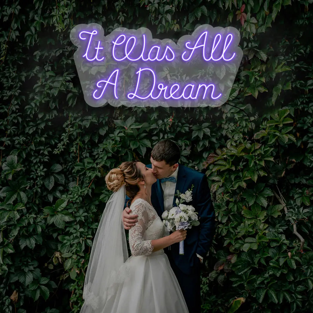 It Was All A Dream Neon Sign in purple