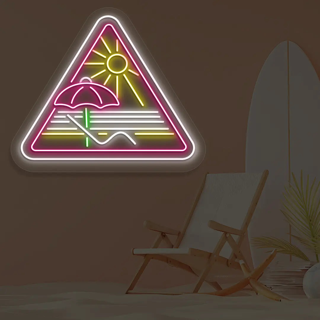 Sunset Escape Neon Sign in White color