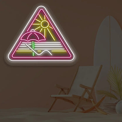 Sunset Escape Neon Sign in White color