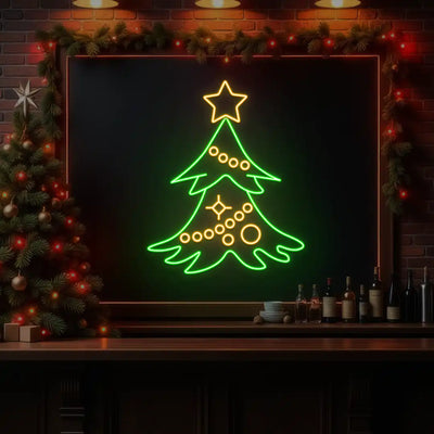 Starlight Christmas Tree Neon Sign | Orange