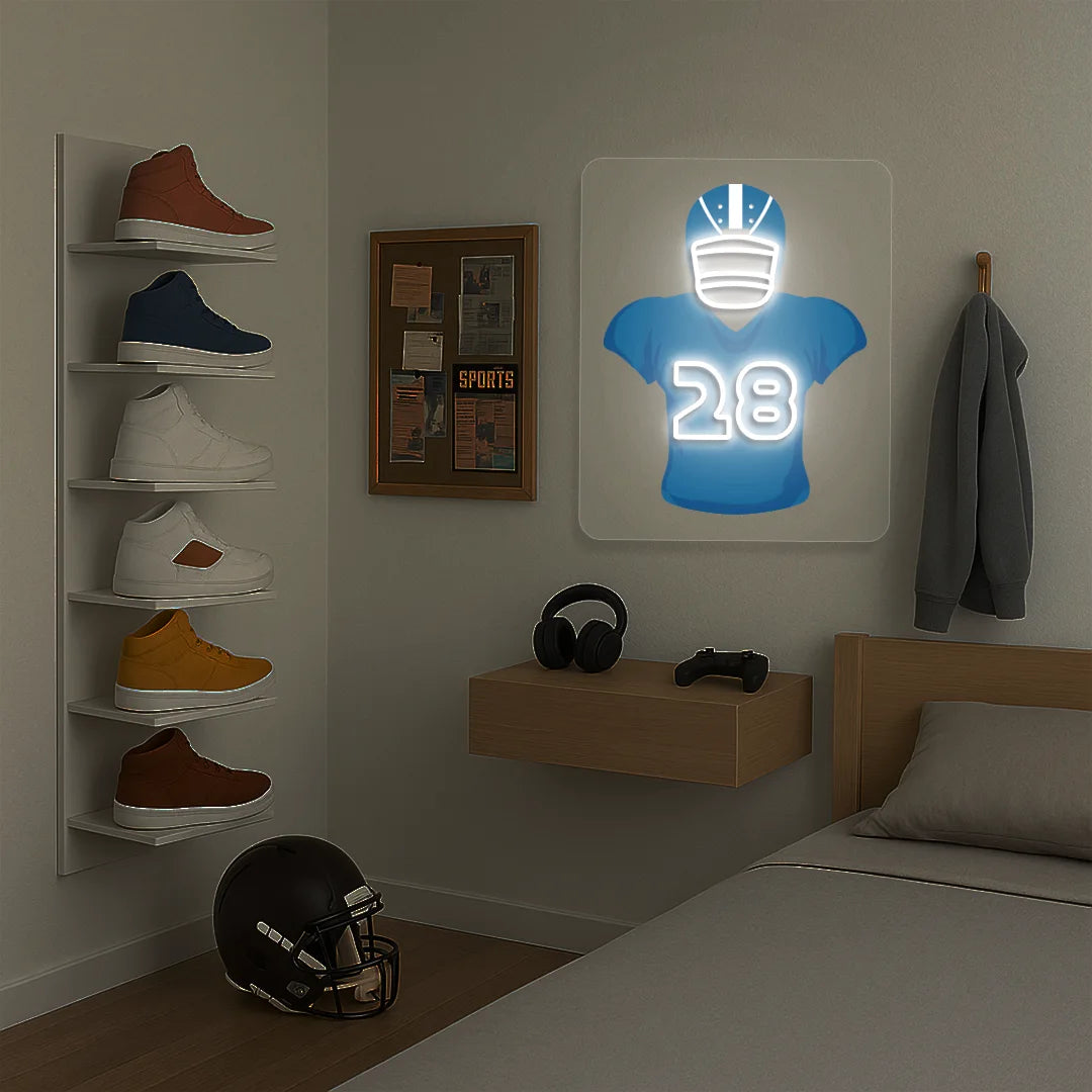 Indianapolis Taylor 28 Jersey Football Neon Artwork