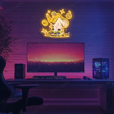 Vibe Queen Neon Artwork | Orange