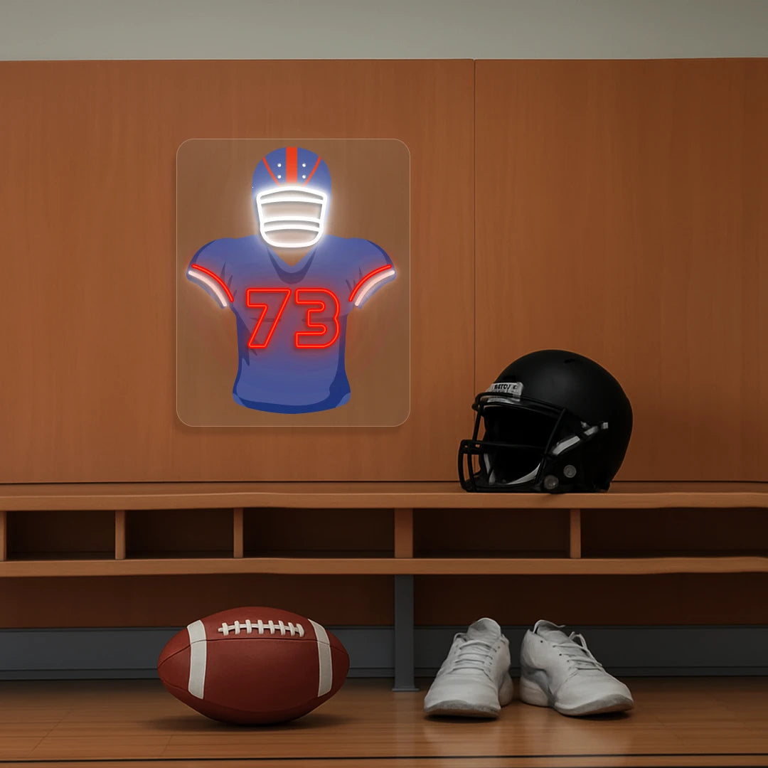 Buffalo Dawkins 73 Jersey Football Neon Artwork