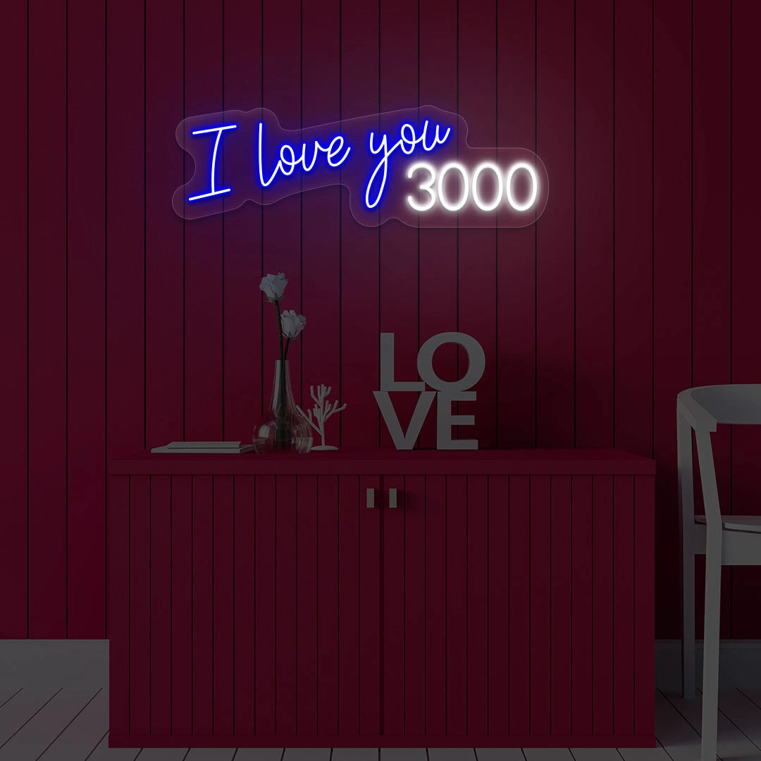 I Love You 3000 Neon Sign | Blue 