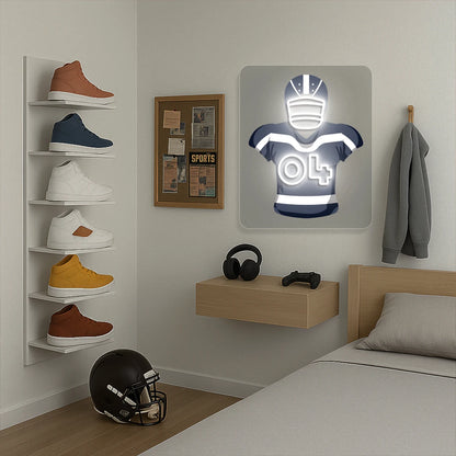 Dallas Prescott 04 Jersey Football Neon Artwork