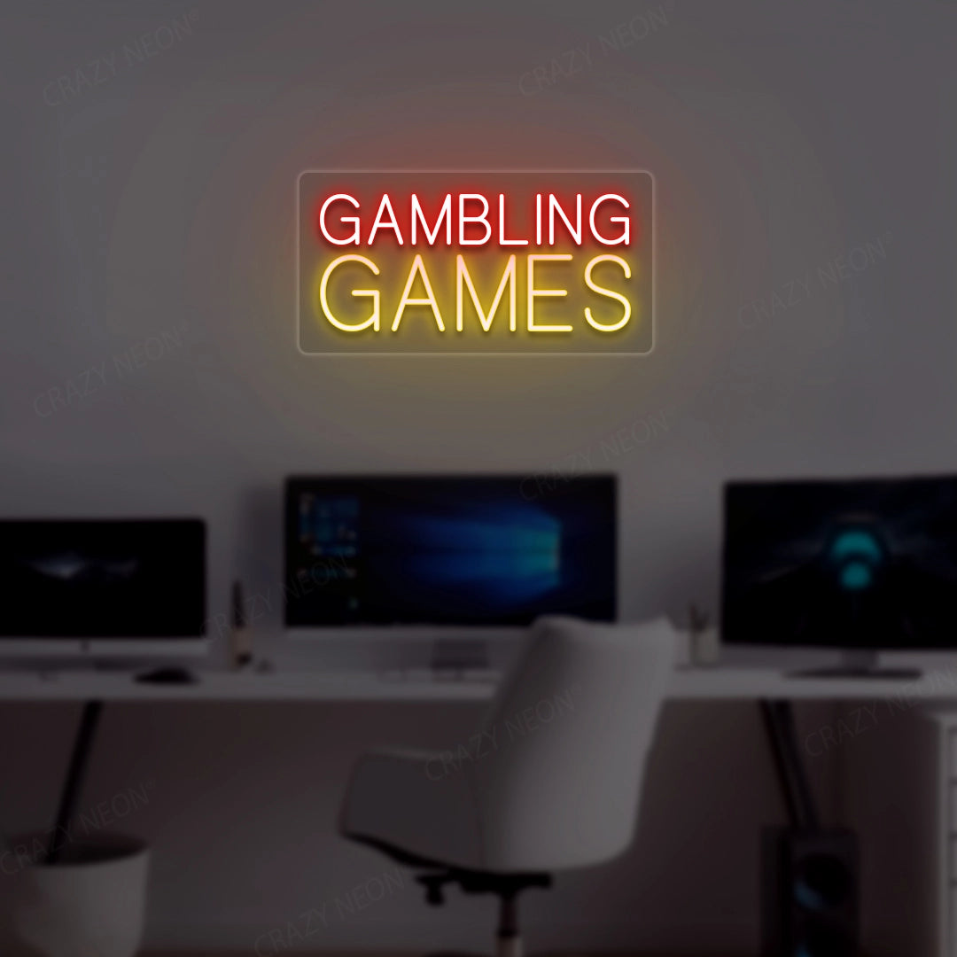 Gambling Games Neon Sign