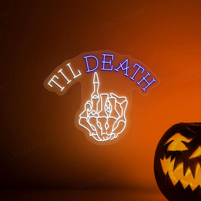 Till Death Halloween Neon Sign | Blue