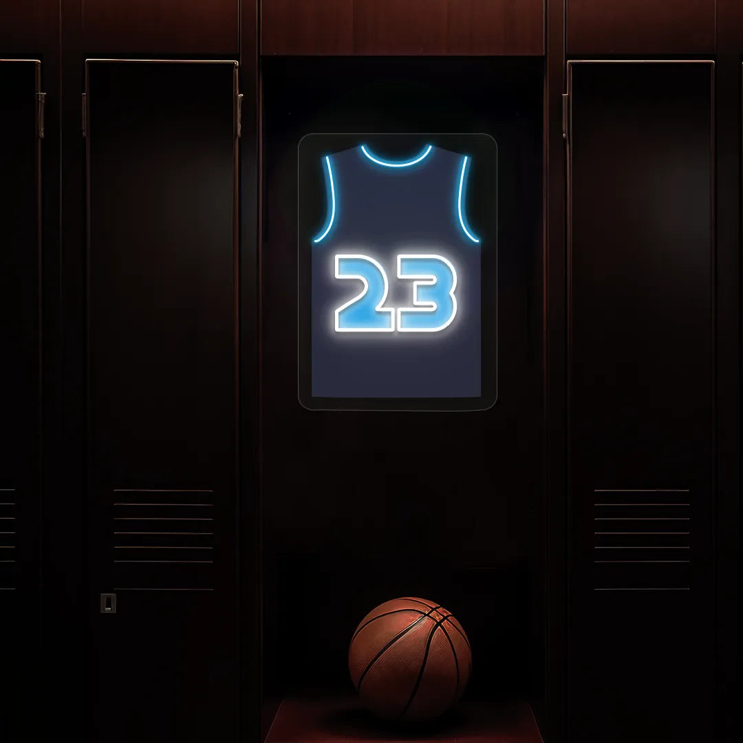 Memphis Coward 23 Jersey Basketball Neon Artwork