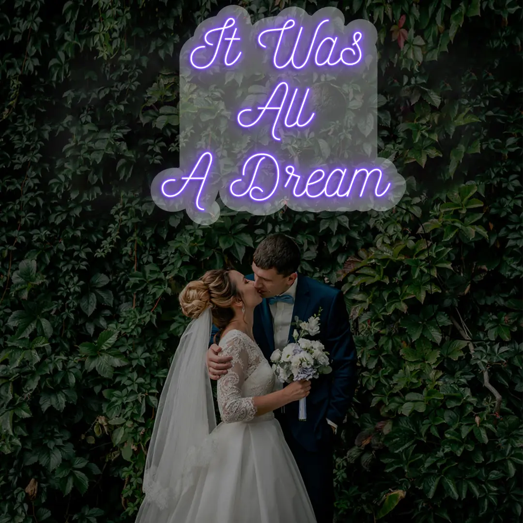It Was All A Dream Neon Light in Purple color
