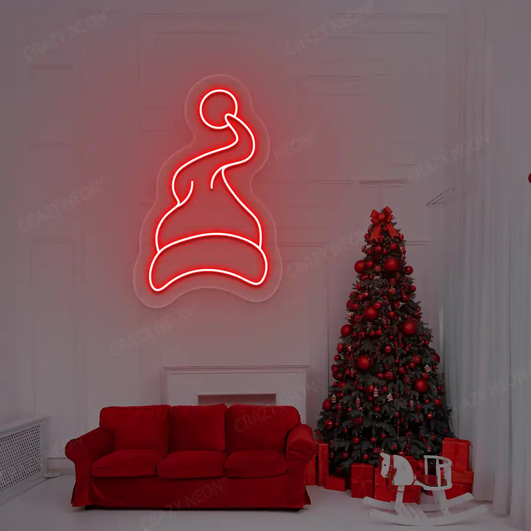 Santa Hat Neon Sign | Red