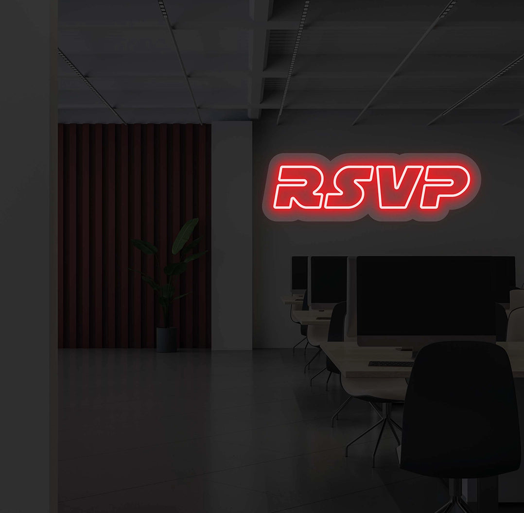 RSVP Neon Sign | Red