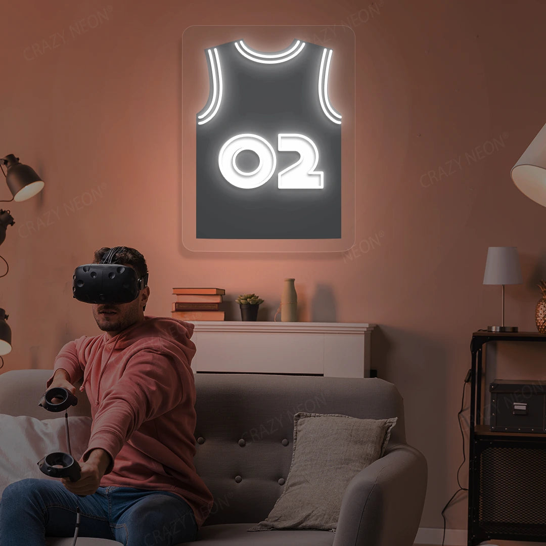 Brooklyn Wolf 02 Jersey Basketball Neon Artwork