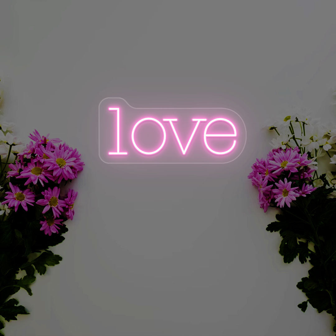 Love Text Neon Sign