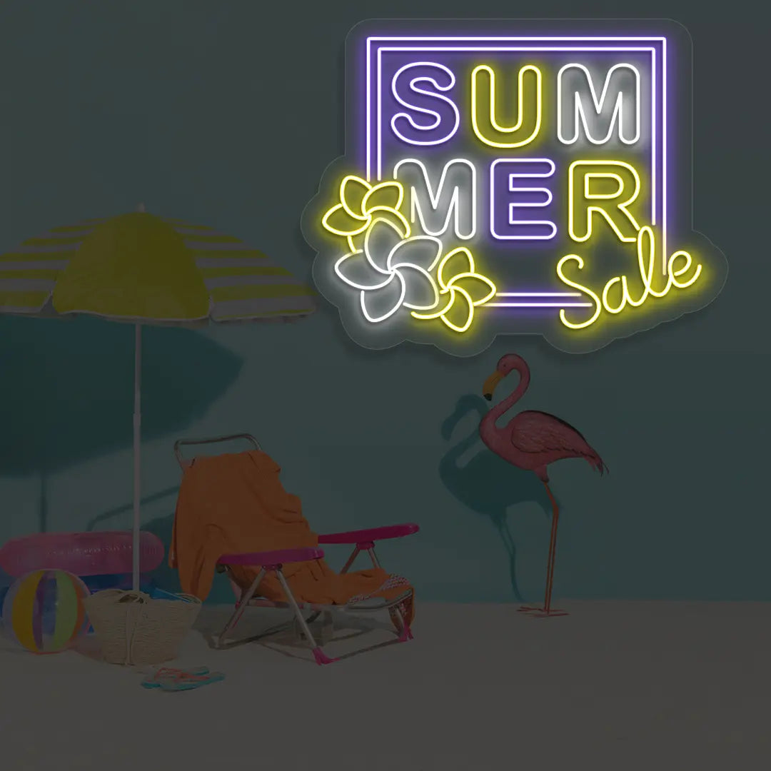 Coconut Chill Neon Sign in Purple color