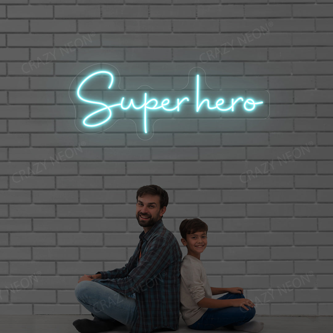 Superhero Neon Sign | Iceblue