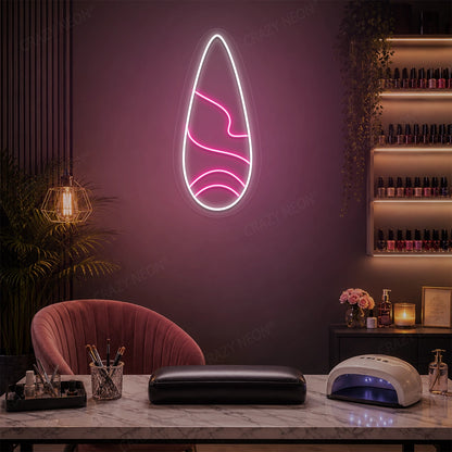 Aura Artifact Nail Neon Sign in Pink color