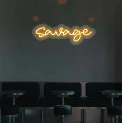 Savage Neon Sign | Orange