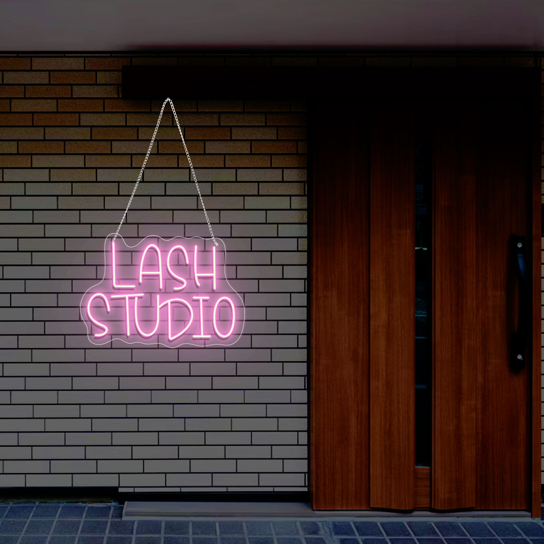 Lash Studio Text Neon Sign | CNUS013010 | Pink