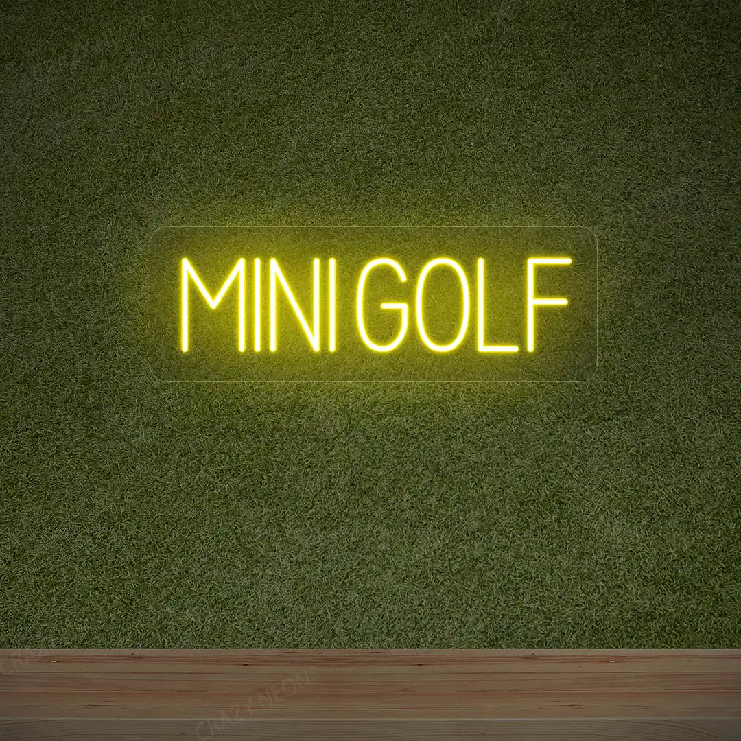 Mini Golf Neon Sign | Yellow