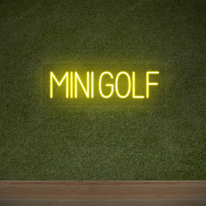 Mini Golf Neon Sign | Yellow