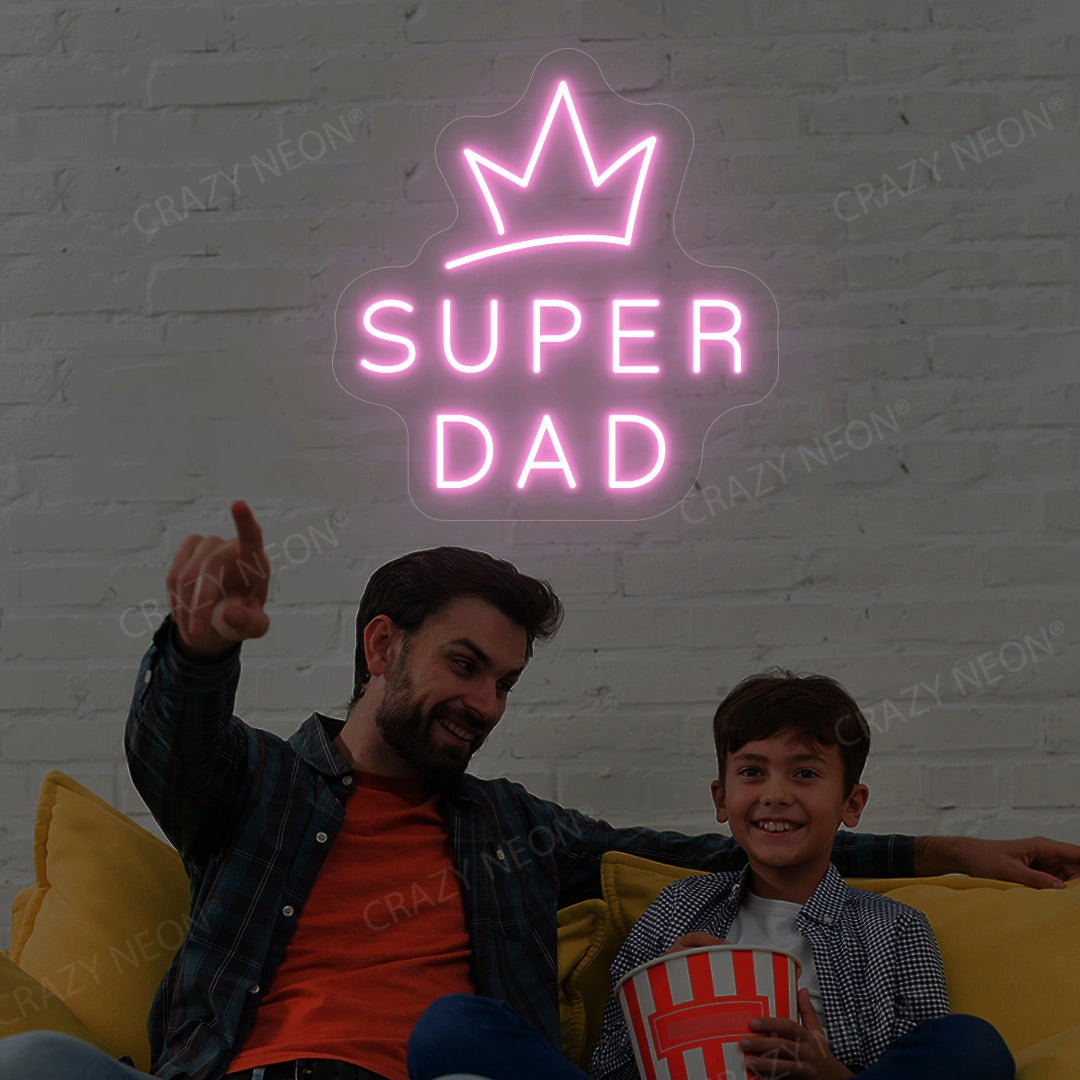 Super Dad Neon Sign | Pink