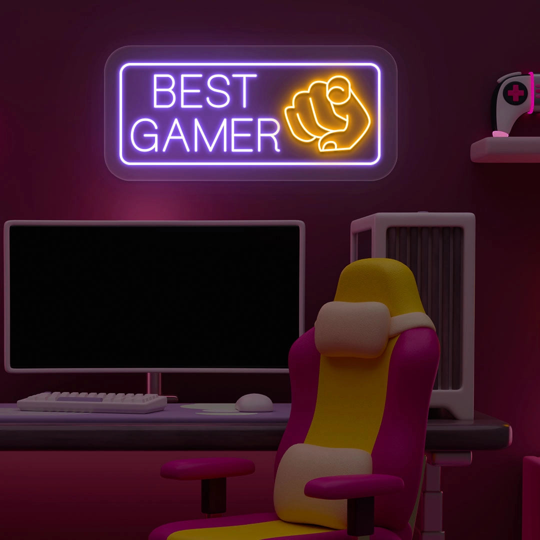 Best Gamer Neon Sign | Purple