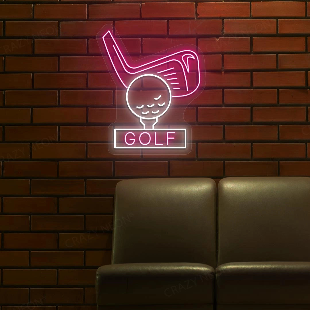 Golf Stick Neon Sign | Pink