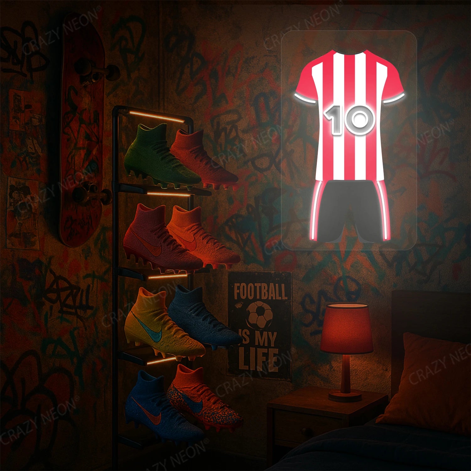 SUN Jersey Football Neon Artwork