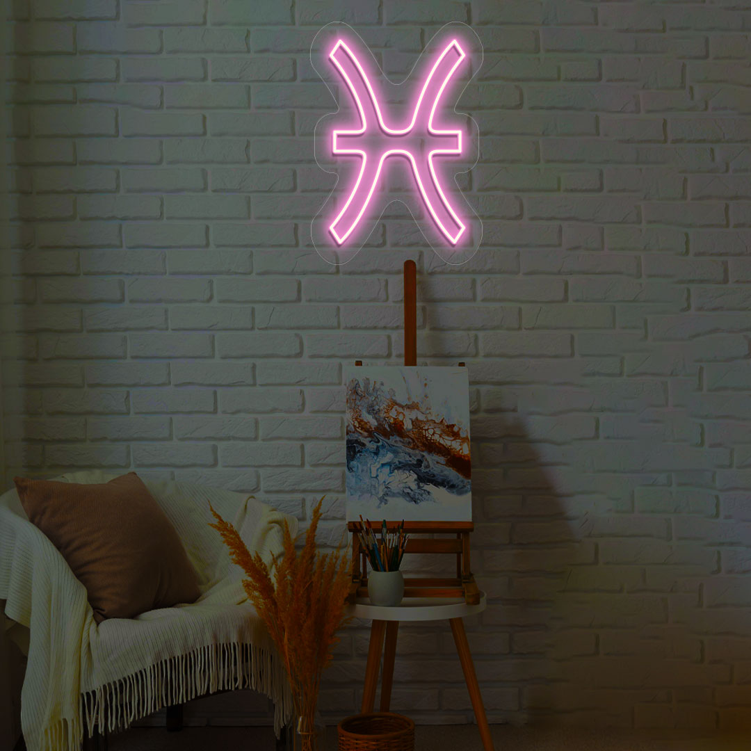 Pisces Zodiac Neon Sign | CNUS013601 | Pink