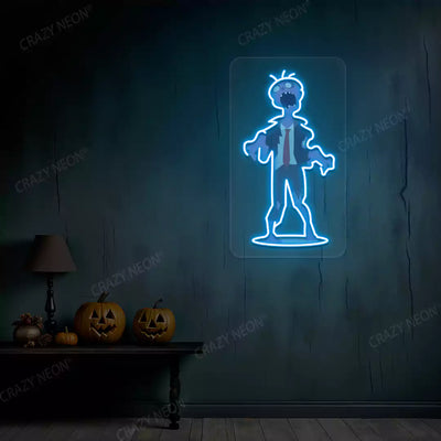 Office Zombie Neon Artwork | Iceblue