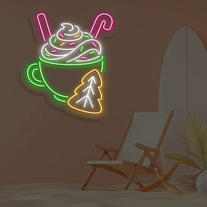 Whipped Treat Neon Sign in Orange Color