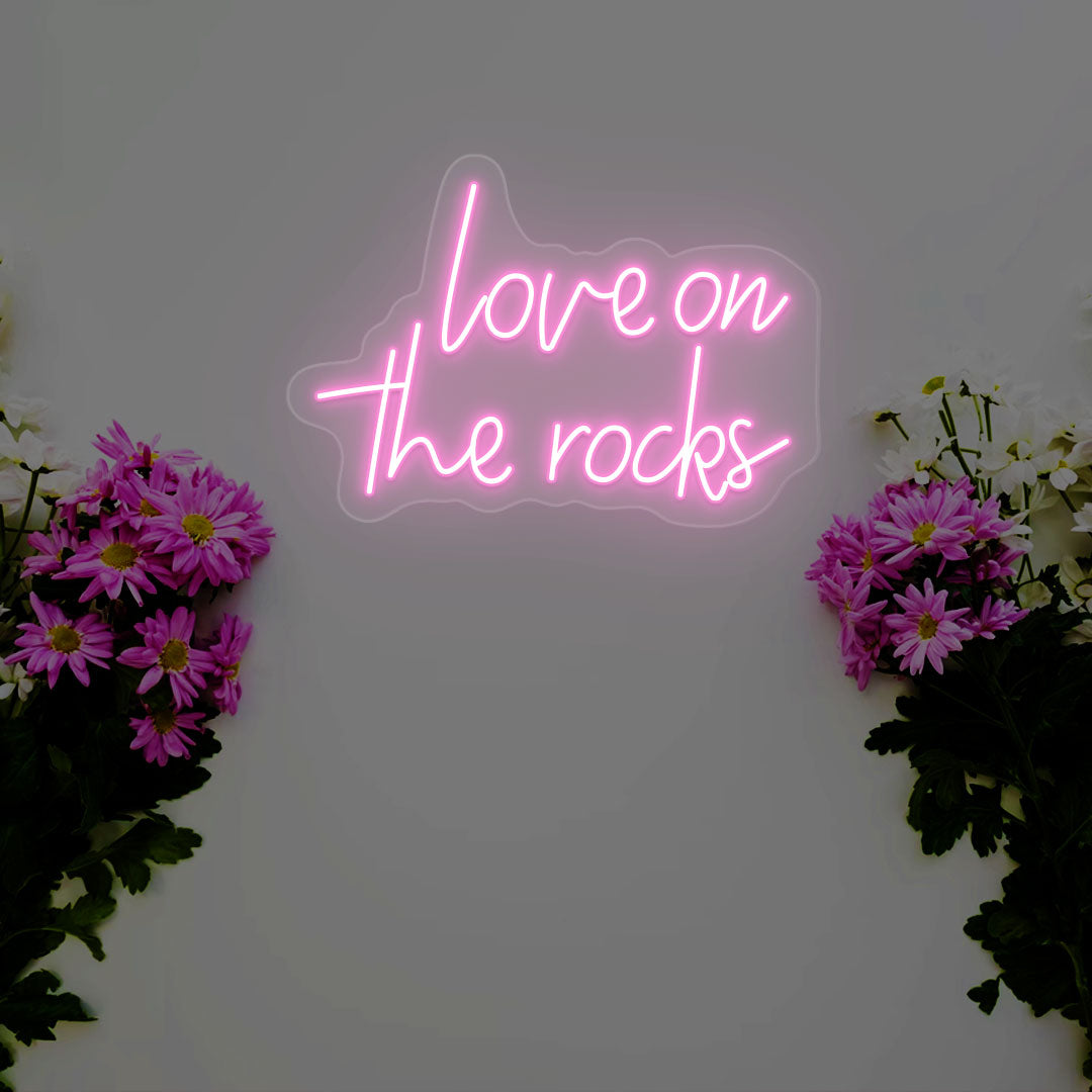 Love On The Rocks Neon Sign - CNUS011744 - Pink