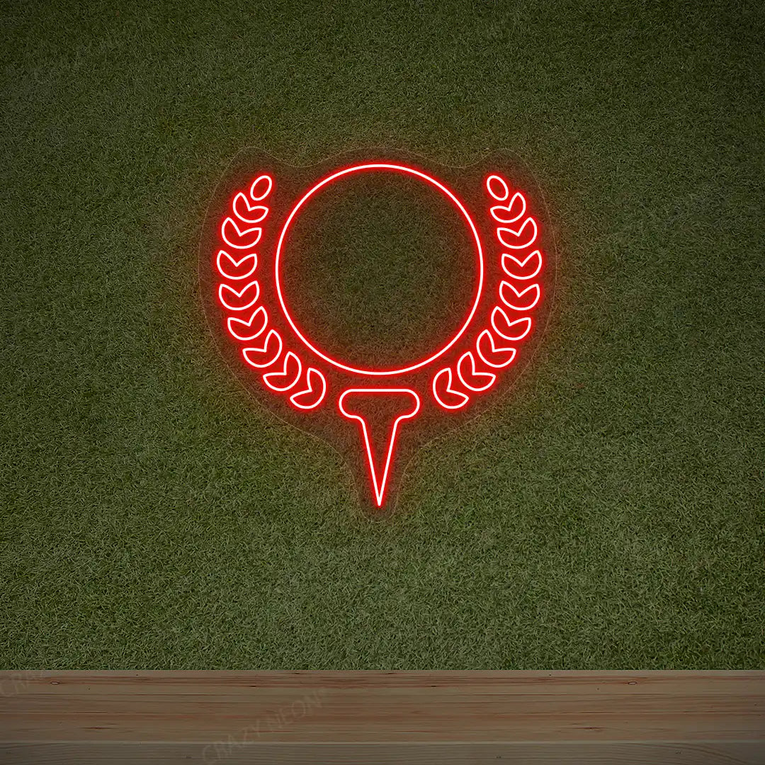 Golf Ball Neon Sign | Red