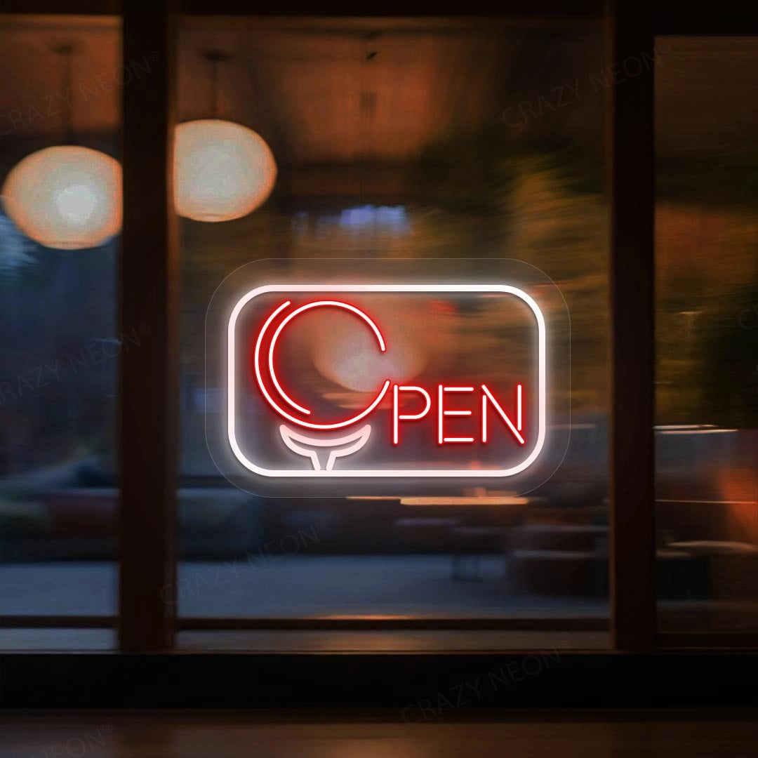 Open Golf Neon Sign | Red