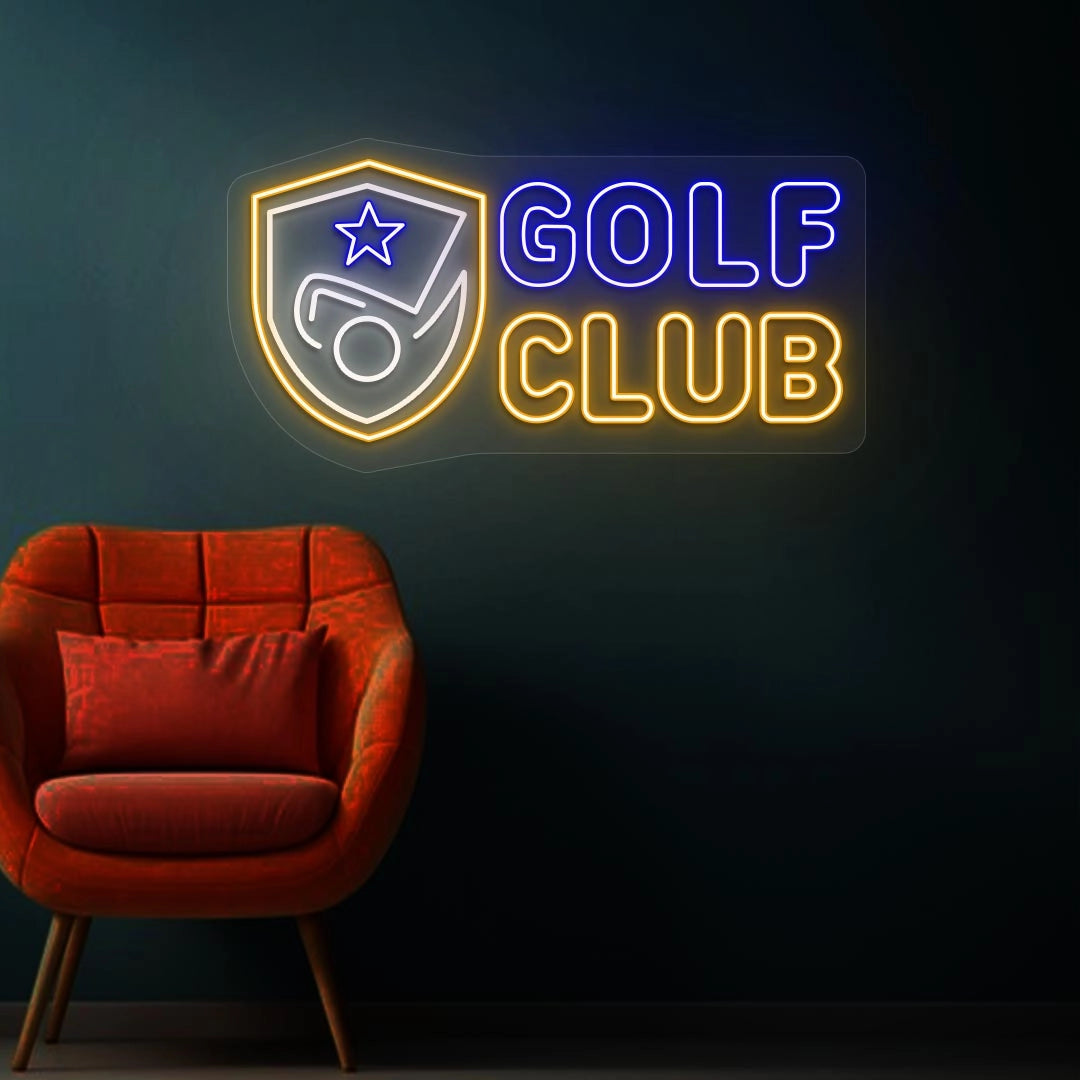 Golf Club Neon Sign | Orange