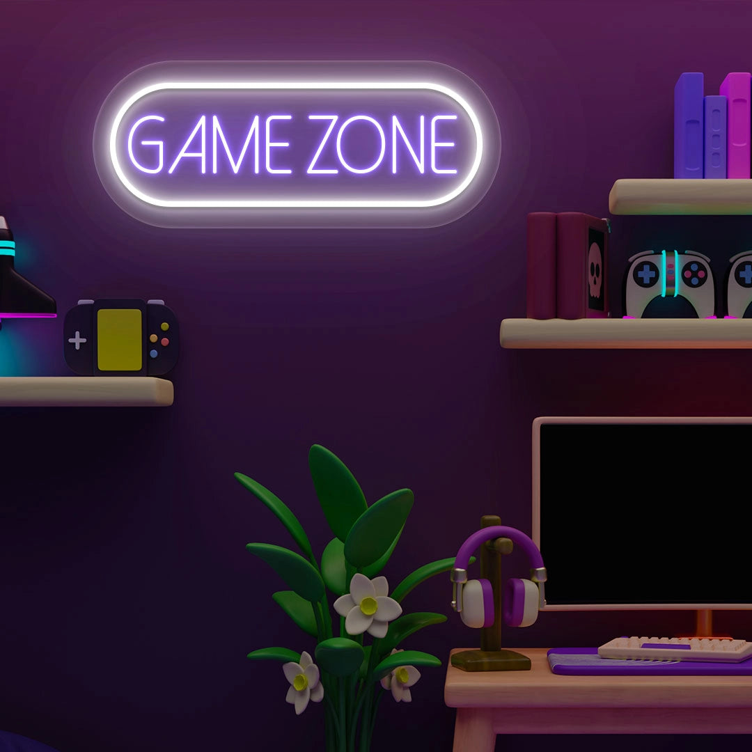 Game Zone Neon Sign | Purple