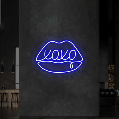 Xoxo With Lips Neon Sign