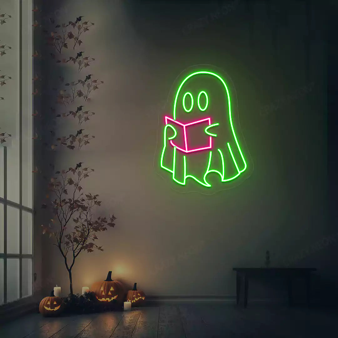 Reading Ghost Neon Sign | Green