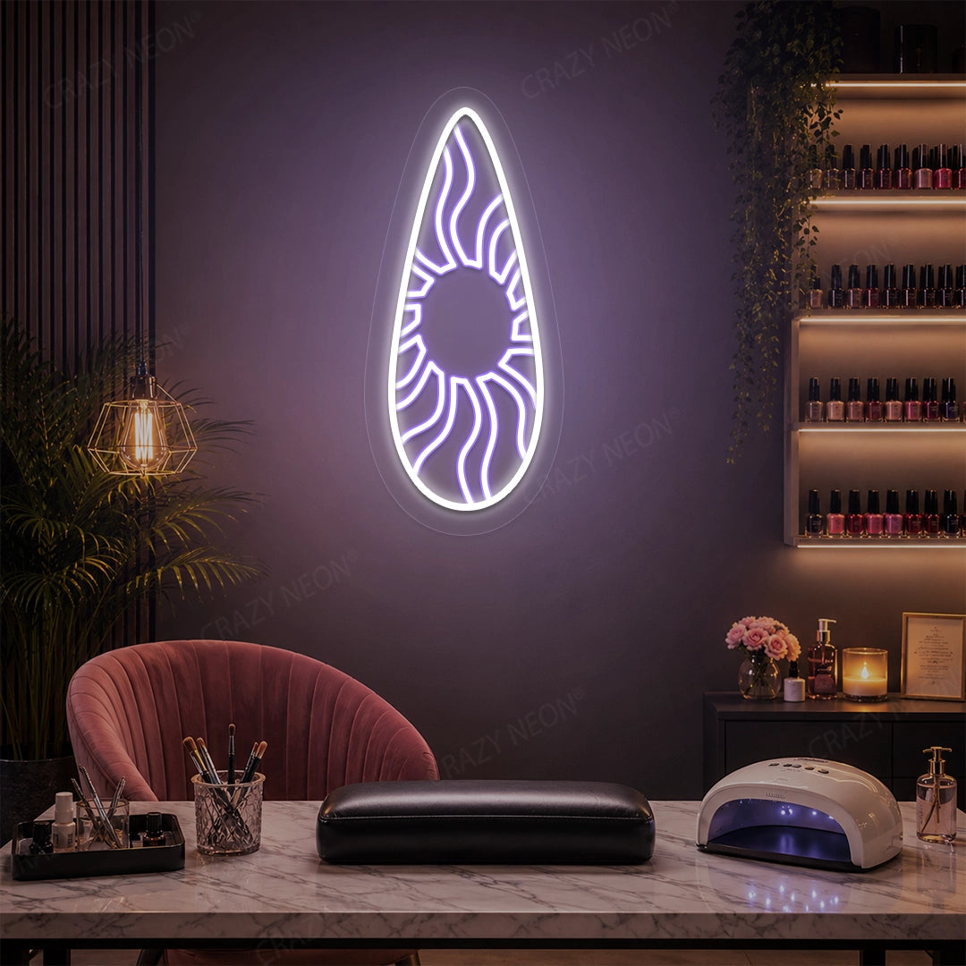 Aura Shine Nail Neon Sign in Purple color