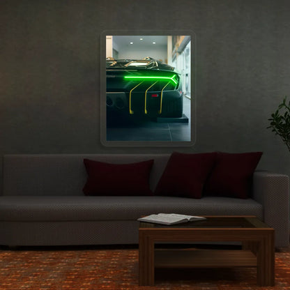 Lambo Centenario Backlight Neon Artwork | Green