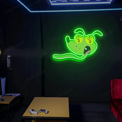 Money Hound Neon Artwork | Green