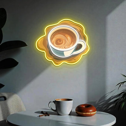 Cup Of Coffee Neon Sign | White