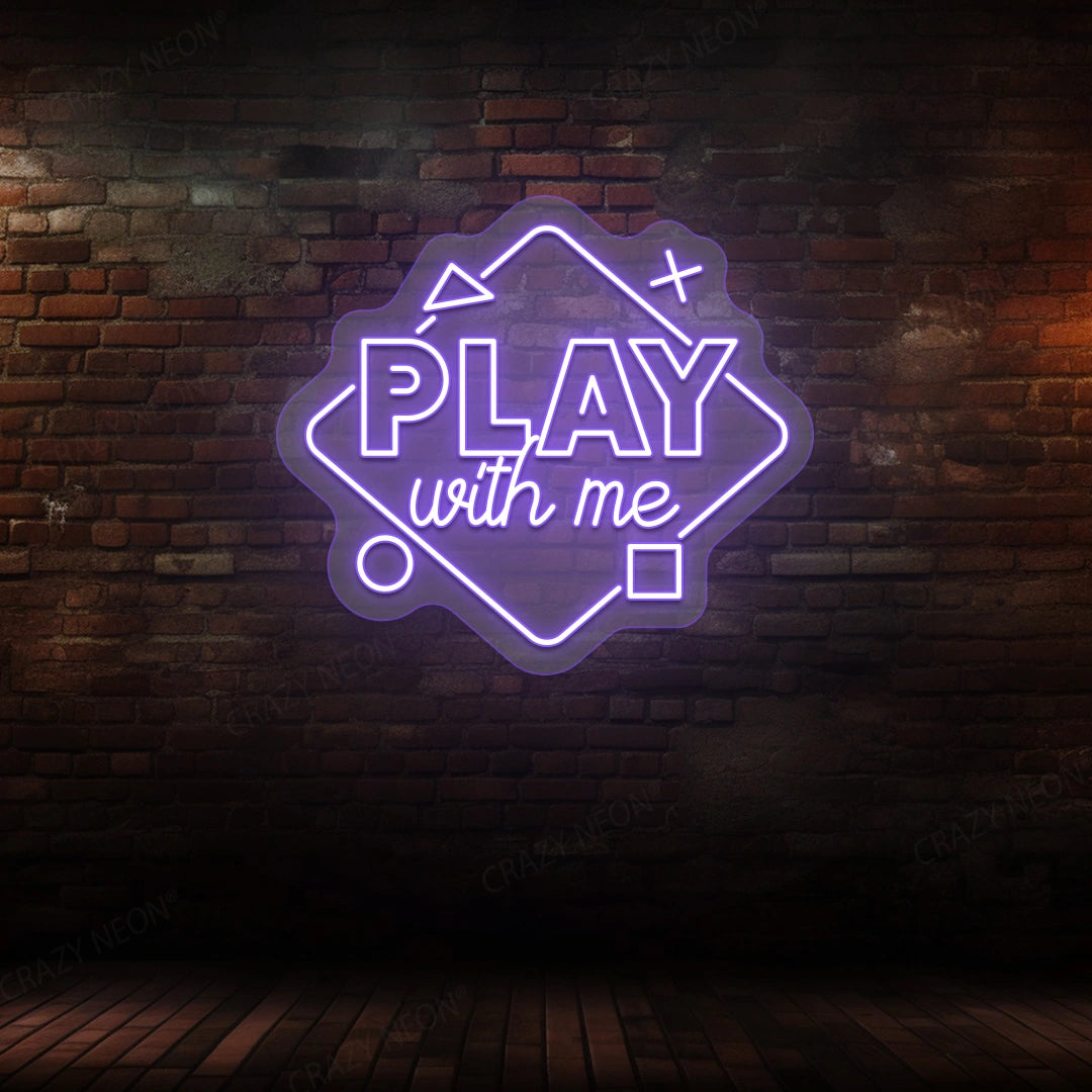 Play With Me Neon Sign | Purple