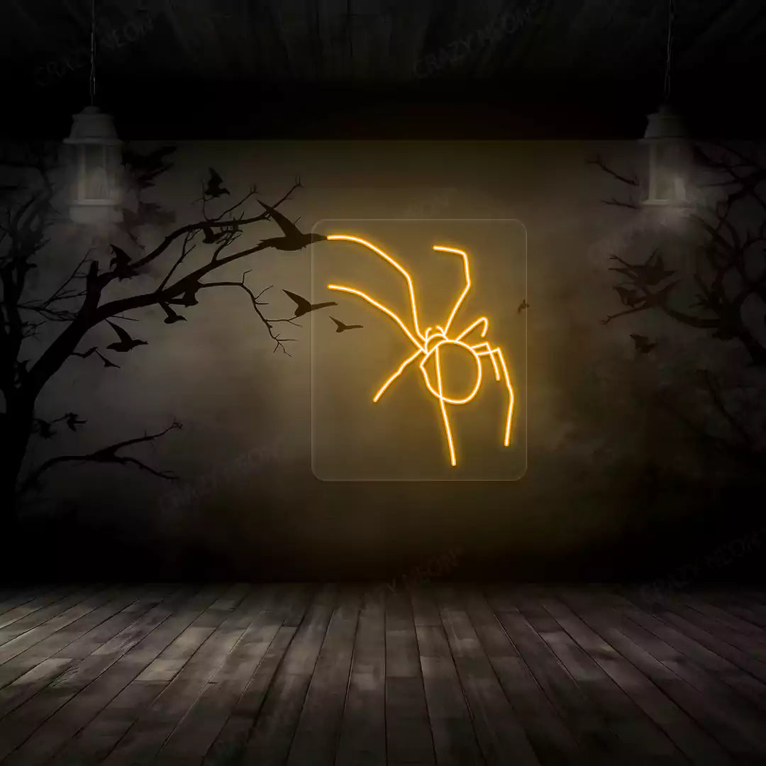 Spider Neon Sign | Orange