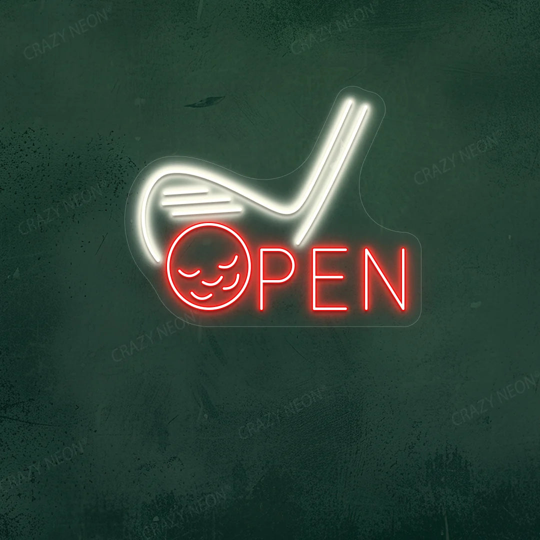 Golf Stick LED Neon Sign | White