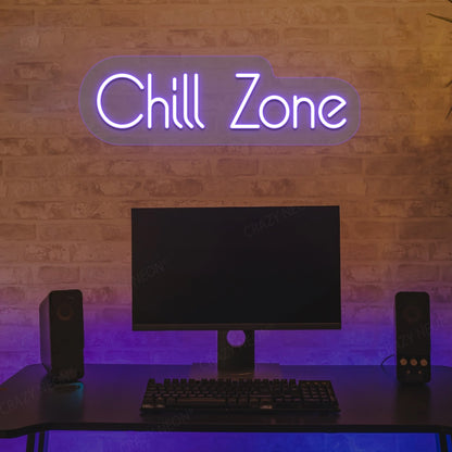 Chill Zone Neon Sign | Purple