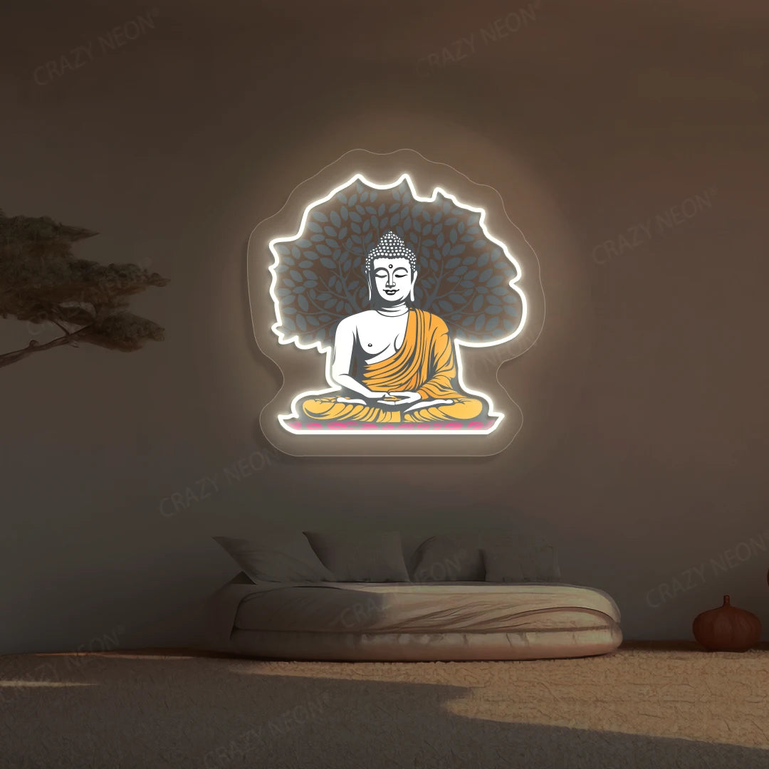 Bodhi Buddha Neon Artwork
