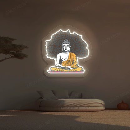 Bodhi Buddha Neon Artwork