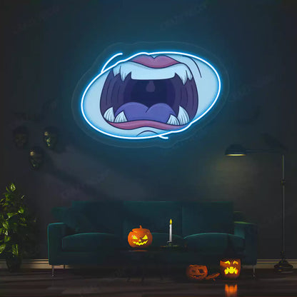 Vampire Mouth Neon Artwork | Iceblue